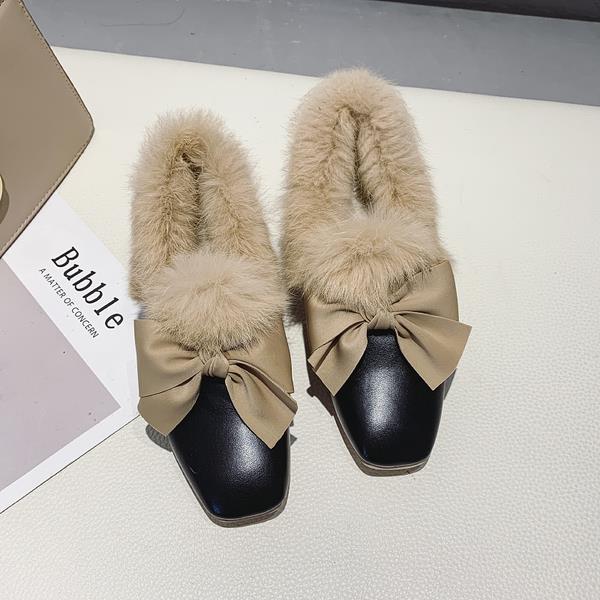 Skor på klackar matchande kvinnliga skor casual sneaker dam mockasiner rosett knut fyrkantig tå höst vinter klänning: 2 / 38