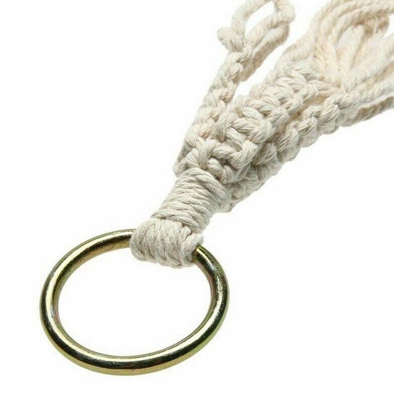 1-- pack macramé plantenhangers, verschillende niveaus, handgemaakte bloemenhouderset, katoenen standaard, touwplantenbakken voor binnen, hangend, po  i0 g 2
