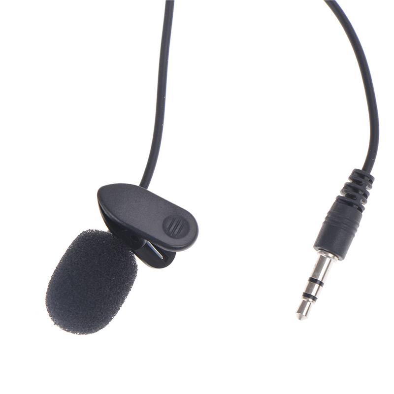 3.5mm Mini Studio Speech Mic Microphone Clip for PC Desktop Notebook 1.5M