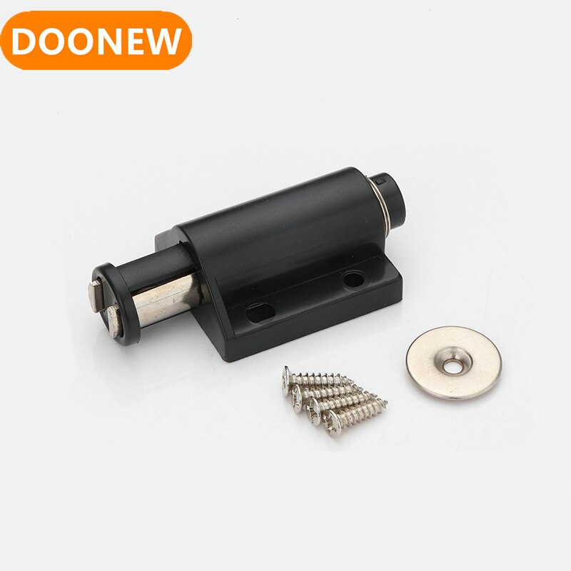 2 st dörrstängare möbelbeslag tryck-för-att-öppna magnet skåpdörrspärr för garderob skåp kök magnetisk dold dörr