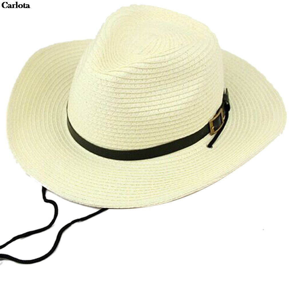 Summer Foldable Straw Hat Sun Protection Western Cowboy Hat Child Against Uv Rays Beach Sunhat Wide Brim Cowgirl Hats