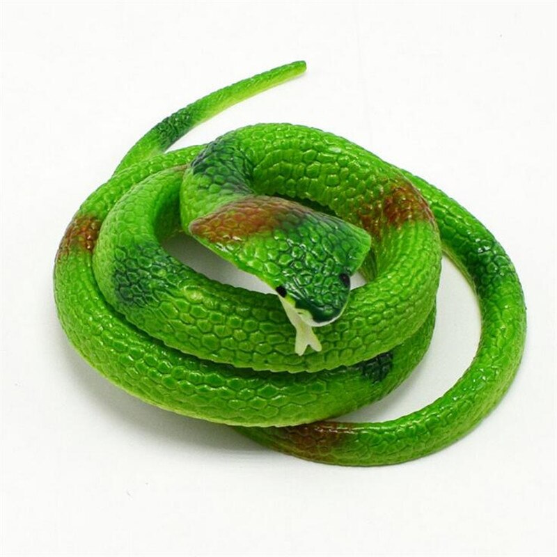 1 Pcs 75cm Practical Jokes Interesting Prank Horror Fun Shocker Novelty Gadgets Funny Toys Animals Simulation cobra Snake Toys: Light Green