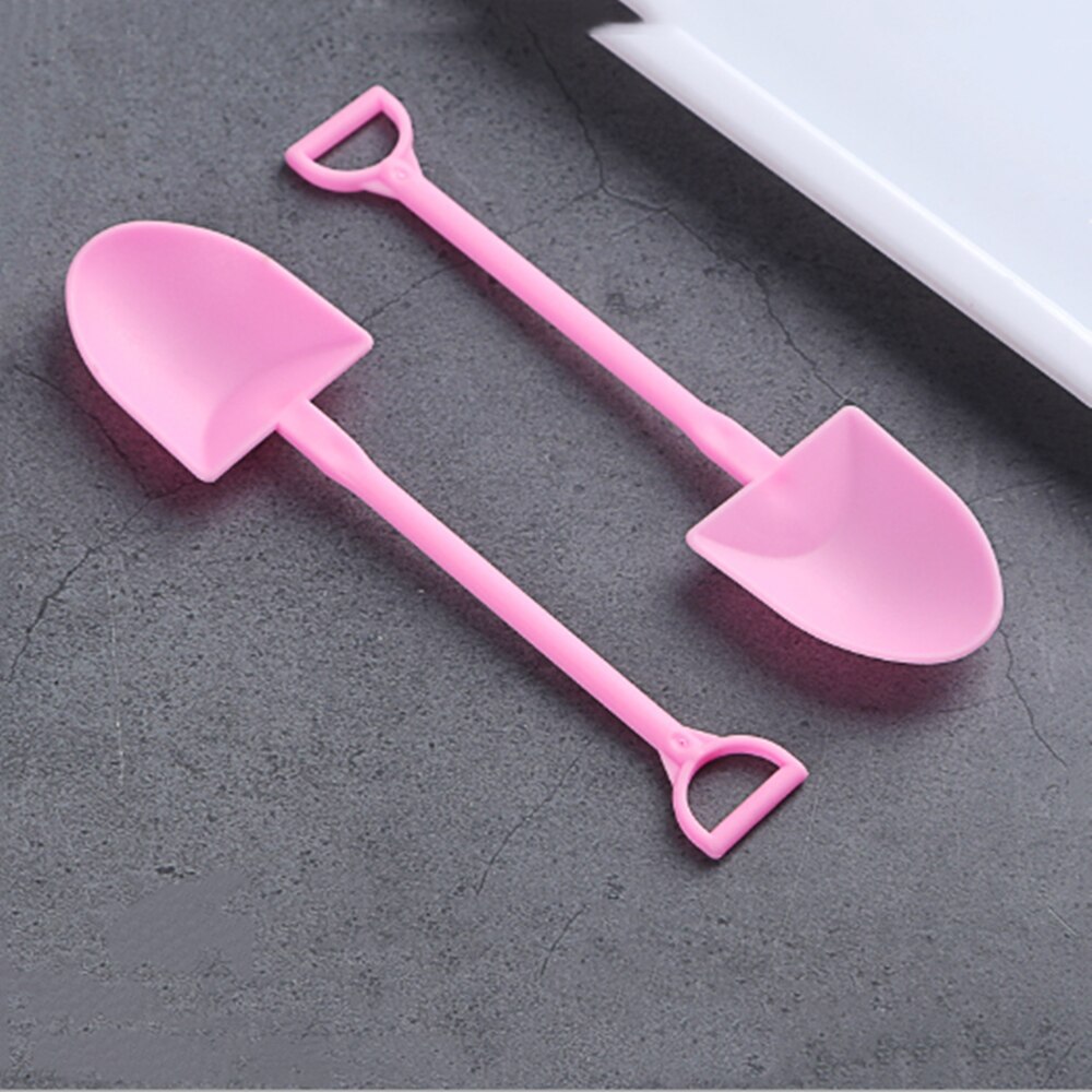 100x Dessert Lepel - Pudding Lepel - Shovel Vorm - Wegwerp Plastic - 12x3cm: 5