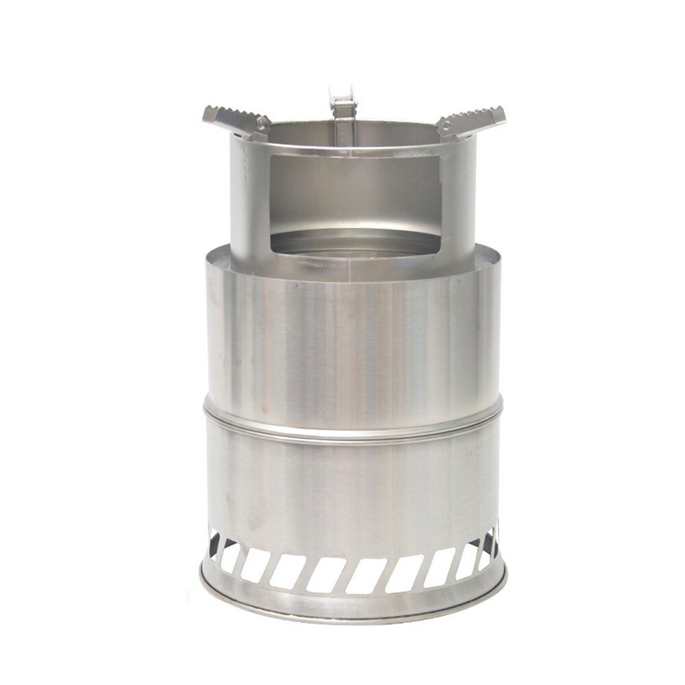 310*200MM Large Camping Wood Stove Split Portable Gas Stainless Steel Gas Firewood Burner Backpacking Furnace camping equipment: A