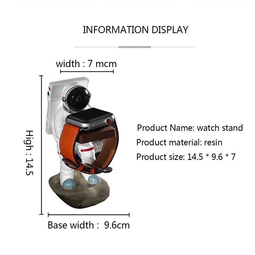 Spaceman Resin Handicraft Watch Bracket Apple Watch HUAWEI XIAOMI Samsung Watch Ornament Watch Table Modified Charging