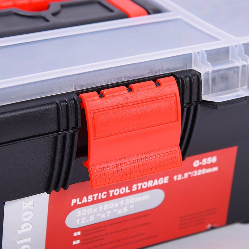 32x18x13cm Home Hardware Toolbox Tool Components plastic Double Layer Storage Box auto repair Electrician Box Suitcase 12.5 inch