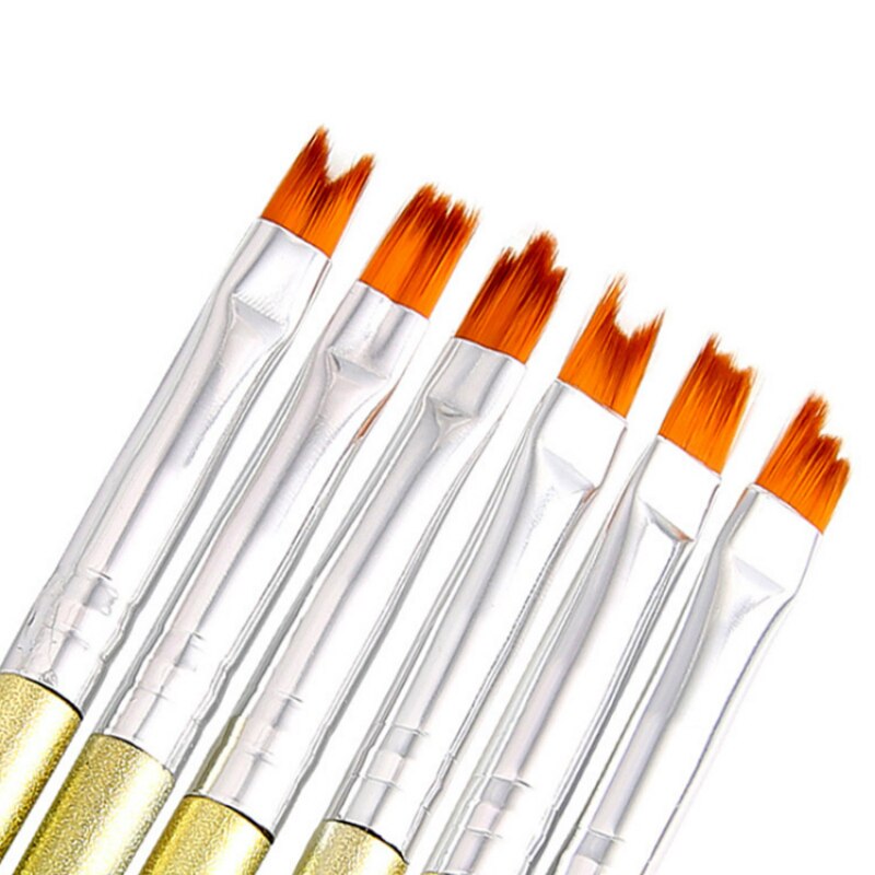 6pcs/set Nail Art Brush Gradient Rod PaintingFlower Draw pen Acrylic Liquid For Nail Art Pen Brush Nail Art Manicure Tools