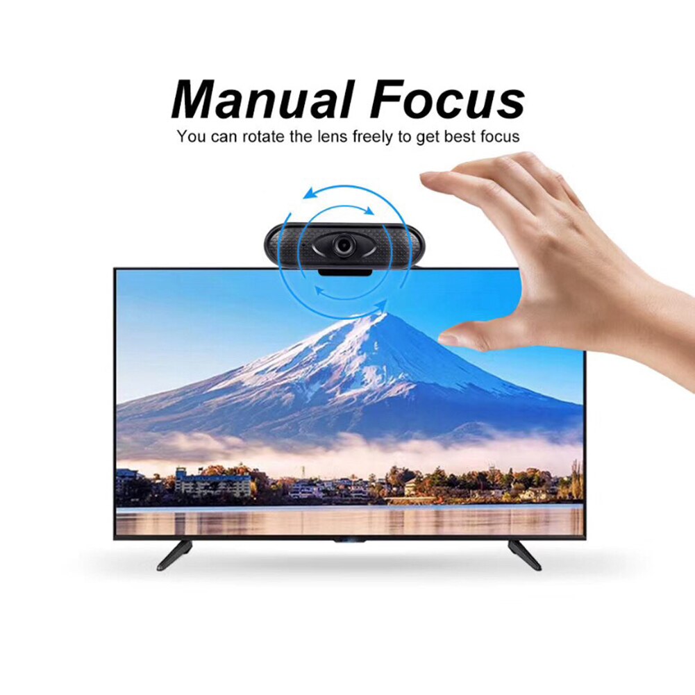 1080P HD 480P 720P Webcam with Built-in Microphone + Desktop Tripod USB Driver Free Beauty Web Camera for PC