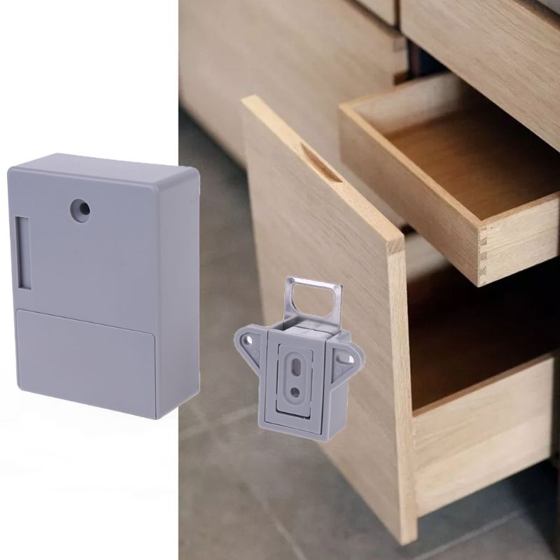 Punch-free Invisible Intelligent Sensor Drawer Lock File Cabinet Anti-theft Lock Wardrobe Shoe Cabinet Door RFID Lock