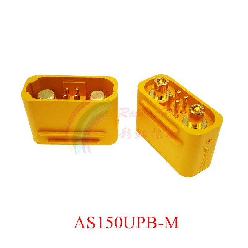 Amass AS150U-M/F Male Female Plug Connector 2.0mm Banana Anti-spark With Signal Pin Lithium Battery Waterproof Socket AS150UPB-M