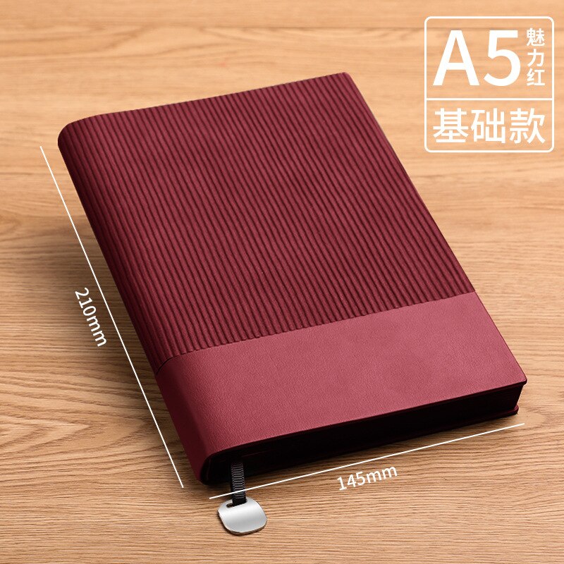 320 Pages Retro A5 Journal High-grade Soft Leather Stitching Notebook Set Stationery Planner Notepad Diary School Supplies: Charm Red
