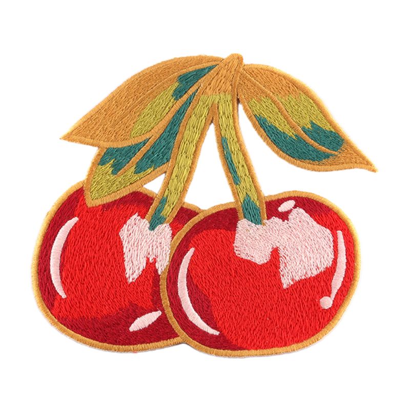 Sequin Paddestoel Cherry Aardbei Badge Patch Cartoon Naaien Borduren Applique LX9E