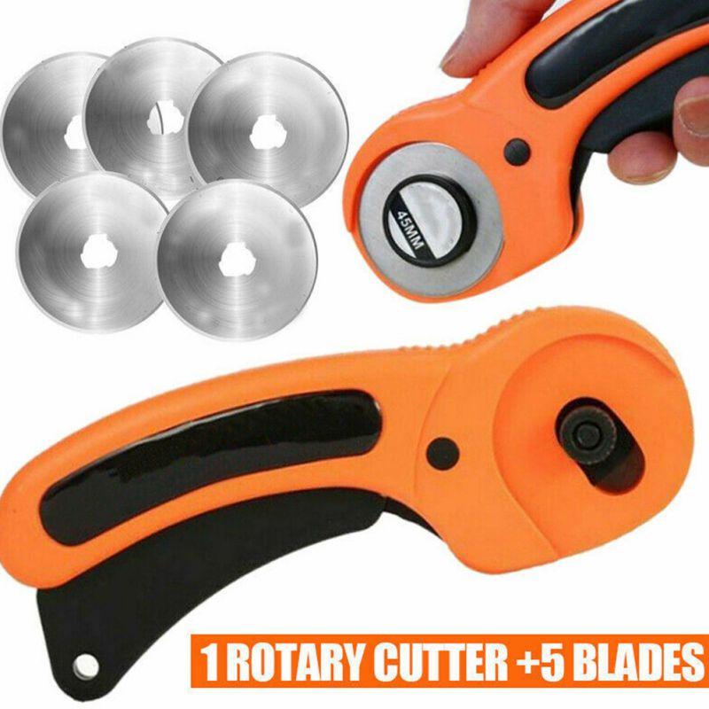 Leather Craft Rotary Cutter Leather Cutting Tool Fabric Cutter Circular Blade DIY Patchwork Sewing Quilting Fit Olfa Cut