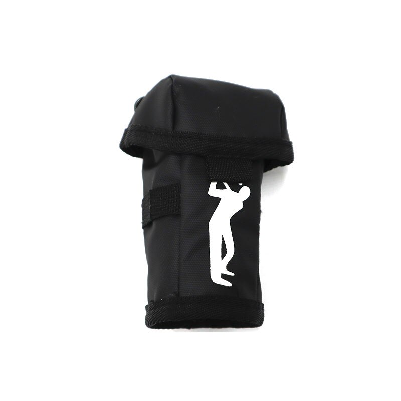 Portable Golf Balls Holder Storage 3 Balls & 6 Tees Polyester Golf Pouch Carrier Golf Pouch Bag Ball Holder: Black