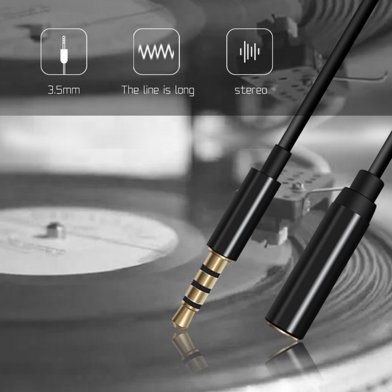 Microphone Mic 2m Extension Cable for Cellphone Smartphone Mic Microphone Female 3.5mm to Male 3.5mm 4 poles