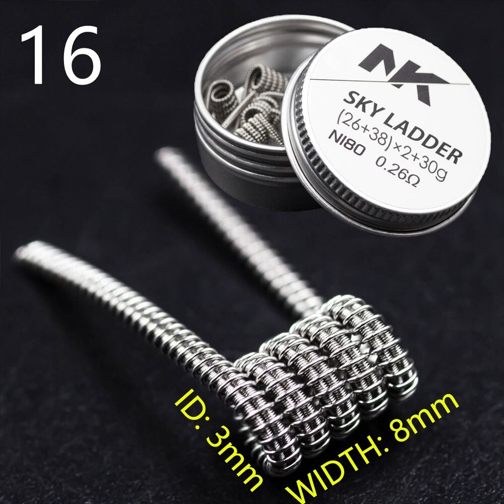 NK Ni80 DIY Coils Clean Prebuilt Triple Fused Clapton Vape Wire Flat Ribbon Heating E-cig RTA RDTA RDA RBA MTL Pre-made Coils