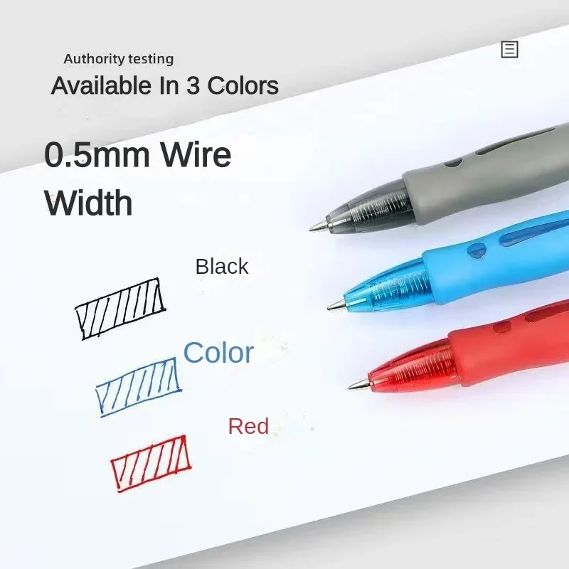 Roise Retractable Gel Pens Set Black/Red/Blue Ink Ballpoint for Writing Refills Office Accessories School Supplies Stationery