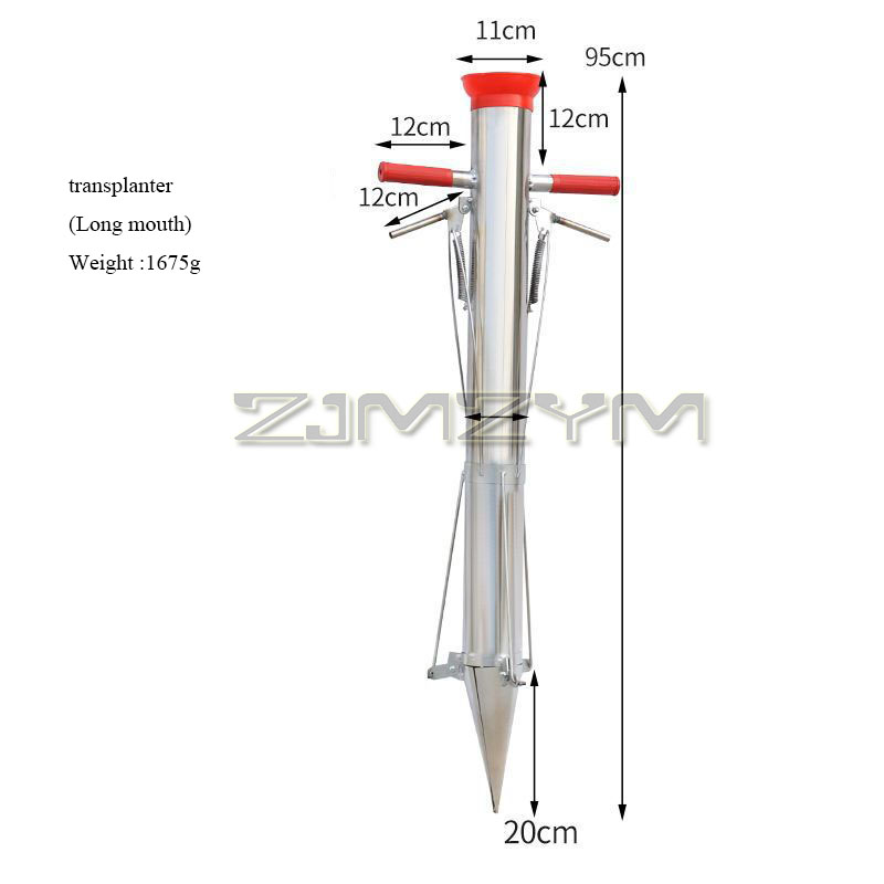 Sembradora de plántulas, Mini transplantador de patatas y tomates vegetales, sembradora rápida, macetero manual de acero inoxidable, máquina agrícola: Grey