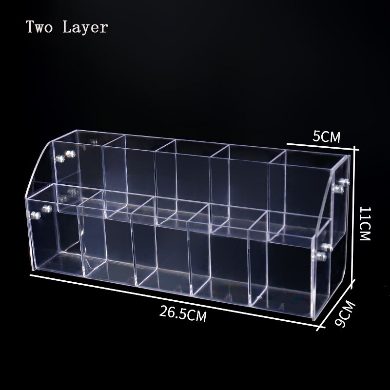 Pen Storage Case Holder Pencil Rack Table Stand Organizer Pen Display Stand Office School: 2 layers stand