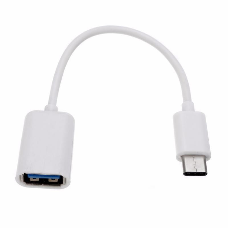 1 Pc Hoge Qulity Glossy Type-C Otg Datakabel Usb 2.0 Type-C Otg Adapter Voor iphone Ipad Smart Phone Tablet: white