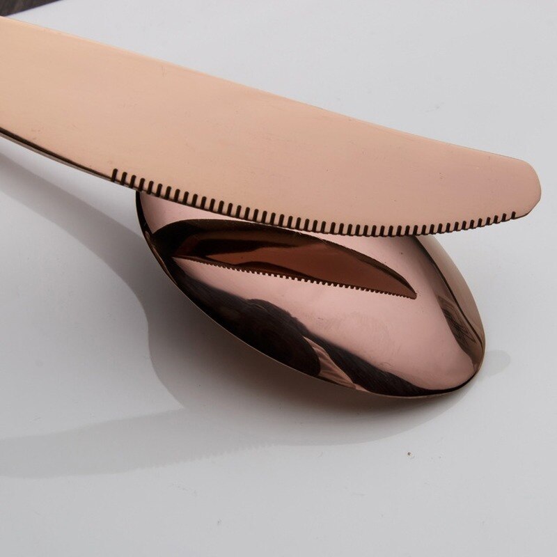 24/30 PCS Western Food Stainless Steel Cutlery Set Gold-plated Magic Cutlery Spoon/Fork/Knife Kit Dinnerware Sets