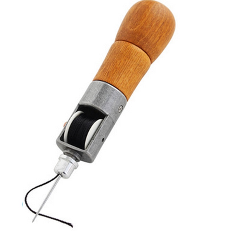 Máquina de coser a mano, hilo encerado para cuero, herramienta de costura para artesanía de cuero, cinta de costura de bordes, tiras, herramientas para Zapatero, bricolaje
