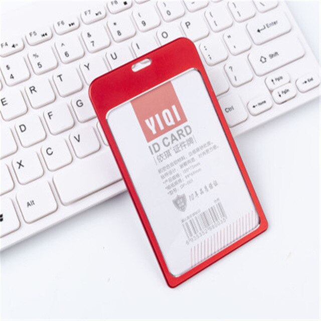 1Pc Aluminium Card Sleeve Id Badge Case Clear Bank Credit Card Badge Holder Accessoires Uiten Mijn Persoonlijkheid: Red