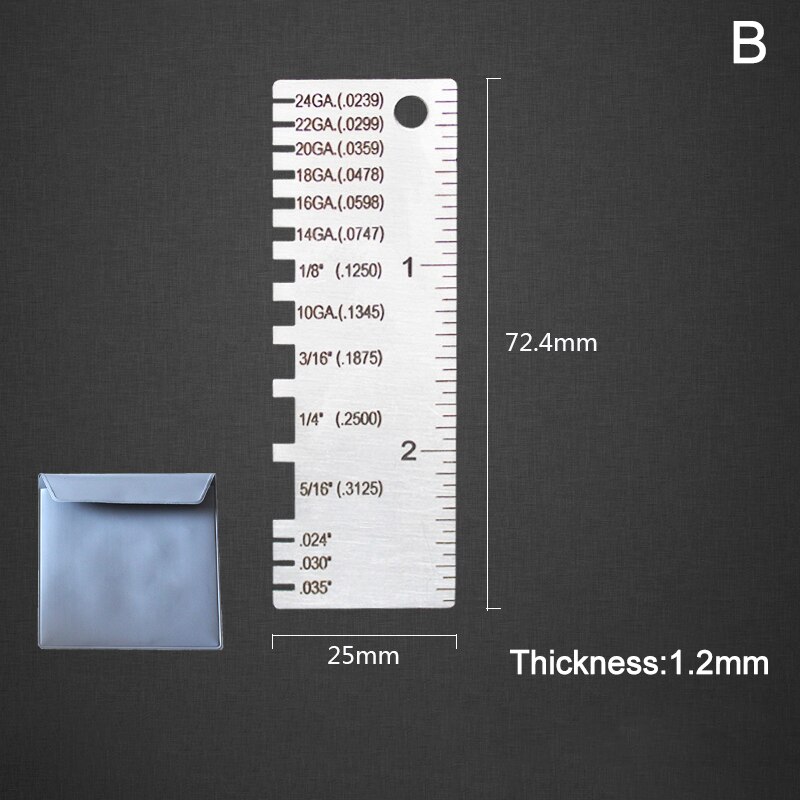 Wire Gauge Weld Diameter Gauge Welding Inspection Gauges American Standard: B