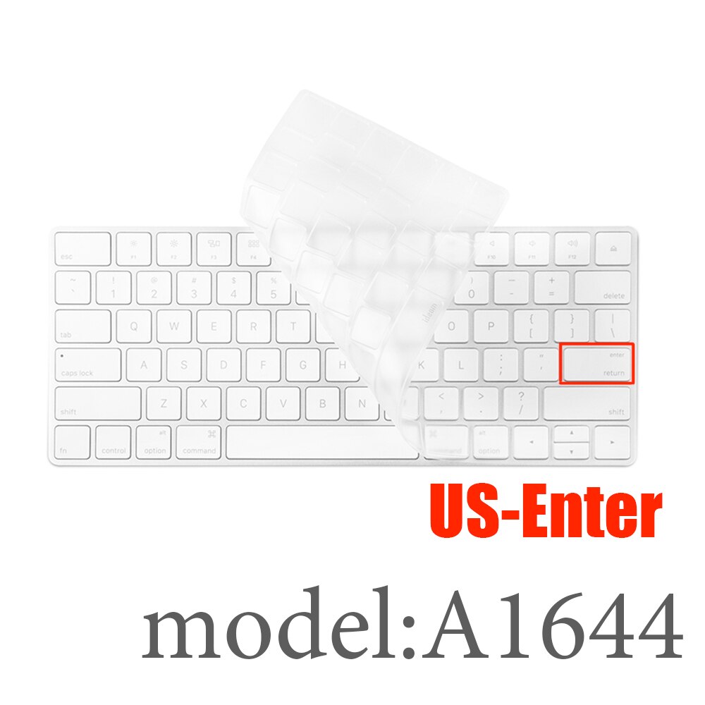 Magic Keyboard Silicone Keyboard cover A1644 A1314 Cover Skin Protector For Apple imac Keyboard with Number key A1843 A1243: A1644 US