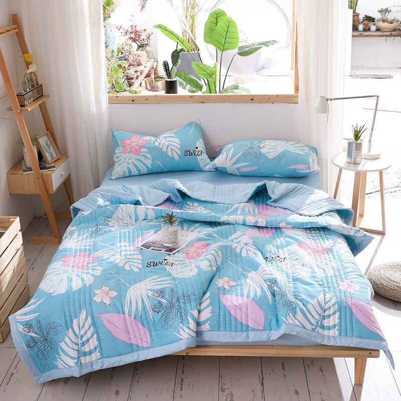 Beddengoed zomer gewatteerde deken dunne dekbedovertrek sprei voor tweepersoonsbed airconditioning quilt voor auto reishoes deken: 200230cm / 3