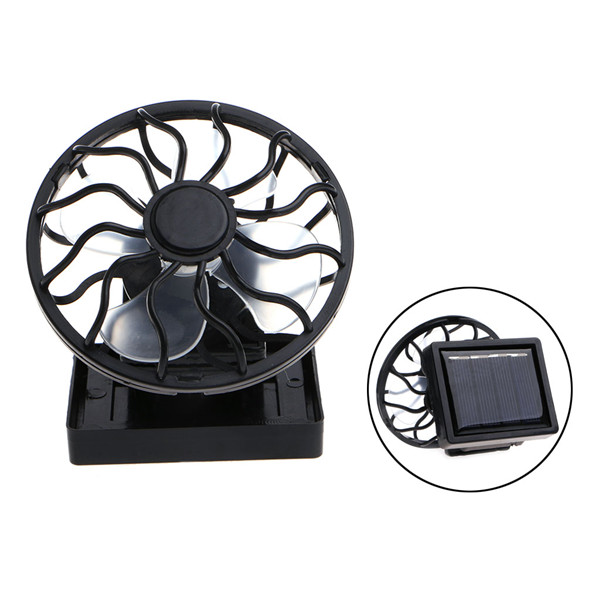Mini Clip-on Solar Fan Direct Sun Panel Powered Portable Summer Cooling Fan For Travel Camping Fishing Outdoors Cooler: square