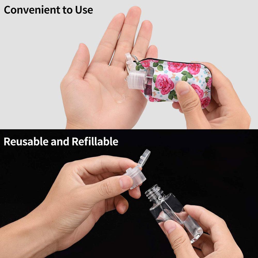 Beauty Lotion Keychain Holder Travel Bottle Refillable 30ml Carrier Reusable Keychain Flip Bottles Beauty Cap with Containe T5I7