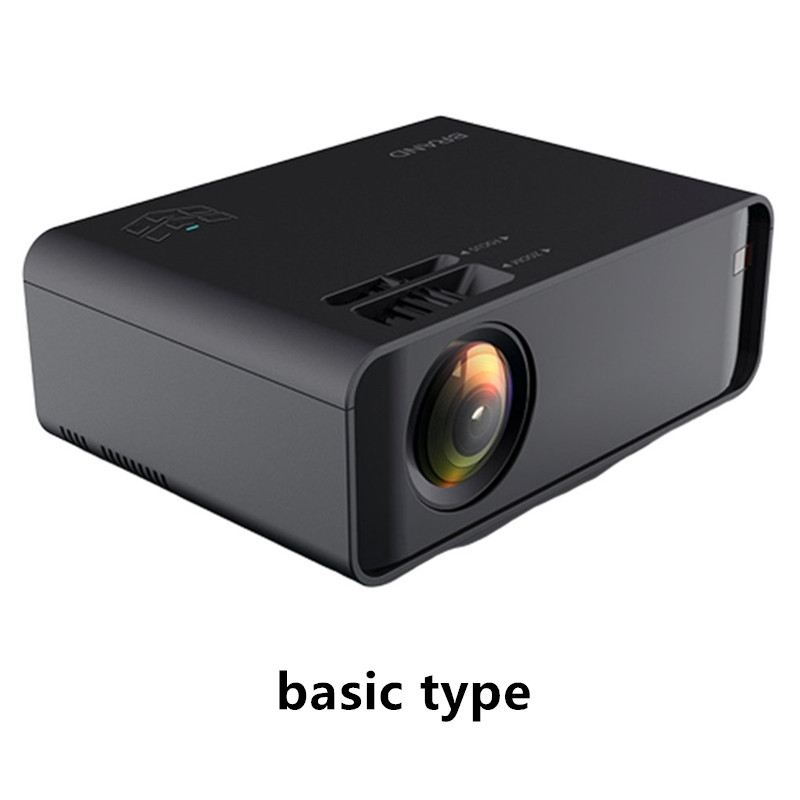 Mini Projector home office HD 1080p mobile phone wifi wireless same screen projector portable Projector: Silver
