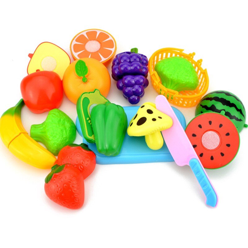 Taglio di plastica Verdure Frutta Cibo Finta Giochi Per Bambini Bambino Precoce Educativi Cucina Giocattolo Divertente I Bambini In Età Prescolare 1 Set