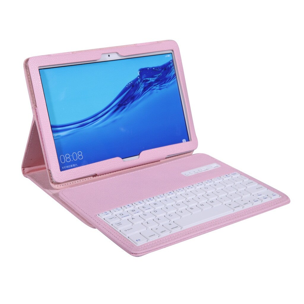 For huawei mediapad  t5/c5 10.1 -tommers etui+trådløst bluetooth -tastaturdeksel bærbart skrivebordskontor underholdningstilbehør