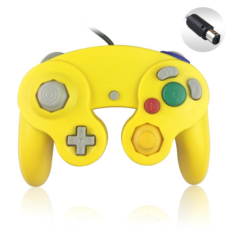 Wired USB/GC Controller For NGC Gamecube For Nintendo Switch Controller Adapter for NGC Gamepad Controle PC GC Handheld Joystick: Light Yellow