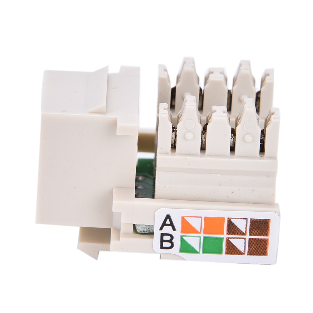 RJ45 Punch Down Keystone Jack CAT5 Network Ethernet RJ45 White 3cm x 2cm x 2cm CAT6 Punch Down Keystone Jack