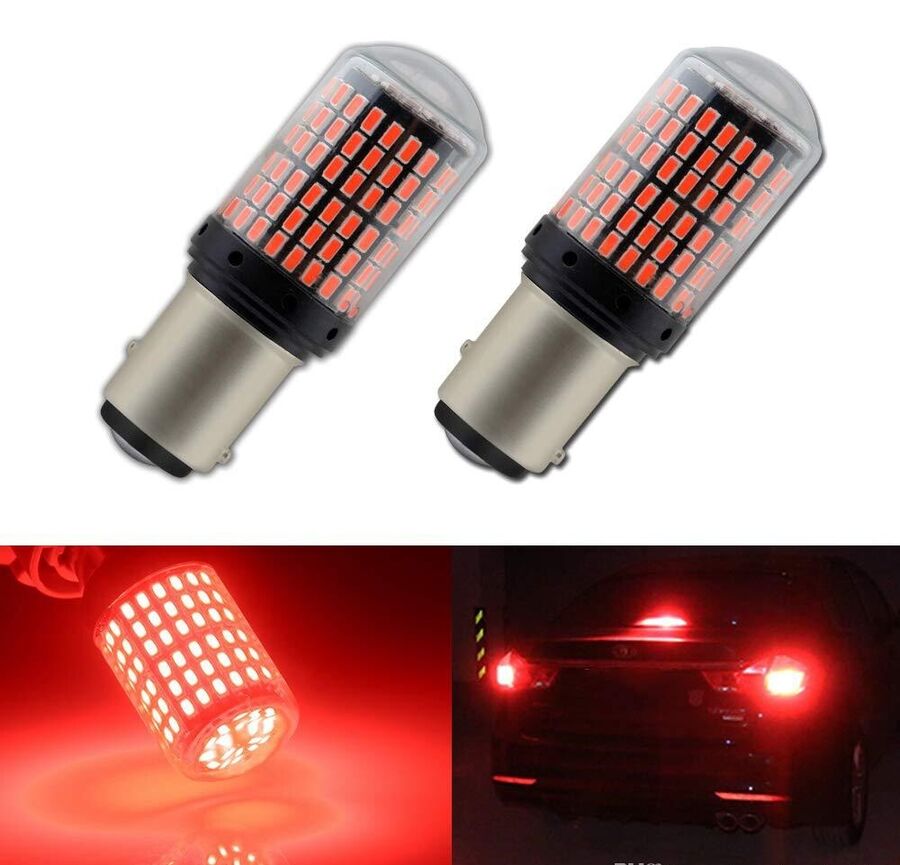 2x Autolampen LED 144SMD 1157 LED Rücklicht Bremslichter Auto BAY15D LED-Lampen x2