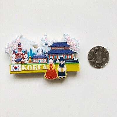 BABELEMI Vietnam India Japan Korea North Korea Fridge Magnets 3D Refrigerator Magnet Sticker Travel Souvenir Kitchen Decoration