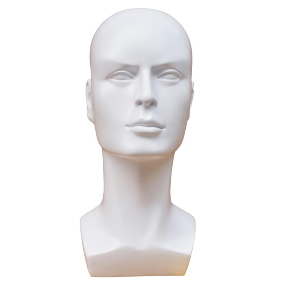 Mannequin Hoofd Man Mannequin Hoofd Model Masker Bril Hoed Pruik Display Props Display Mold Stand Model Display Rack: White