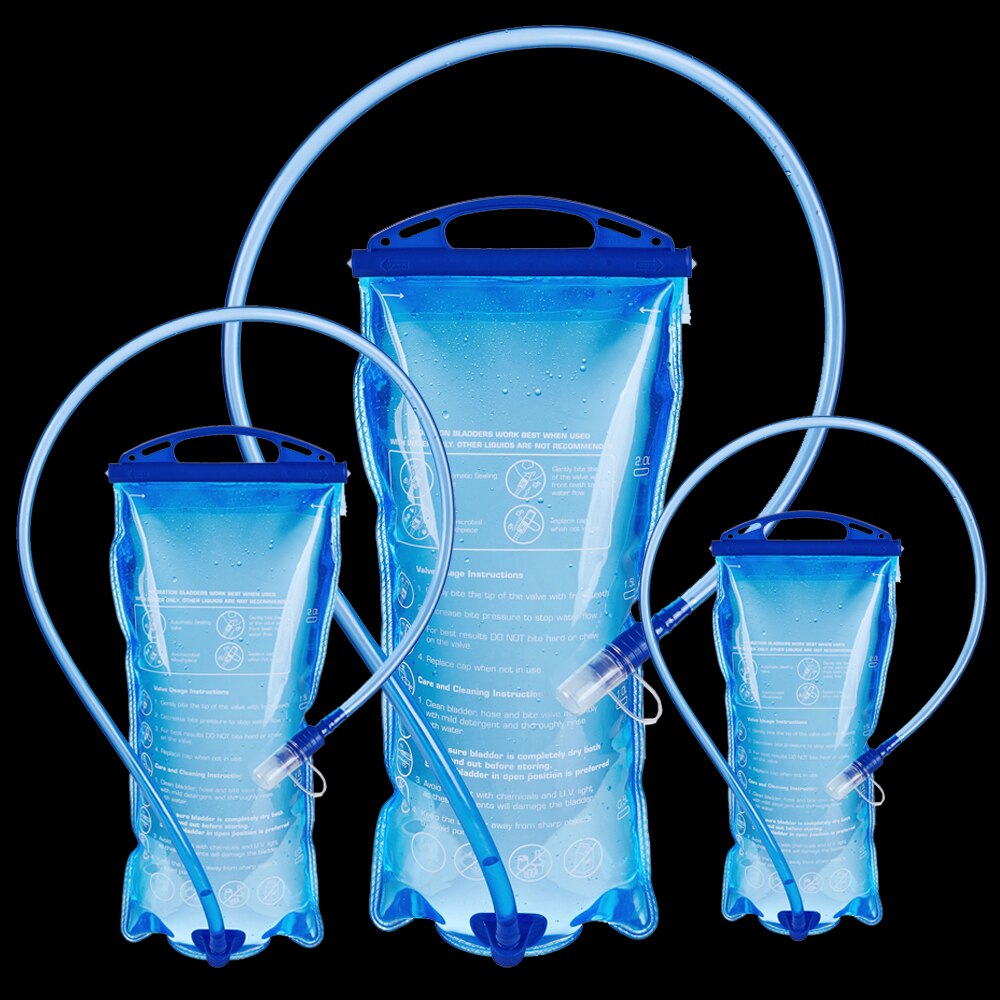 Water Bag 1L 1.5L 2L 3L Water Bladder Reservoir Hydration Container Pack Storage Bag BPA Free Running Hydration Vest Backpack