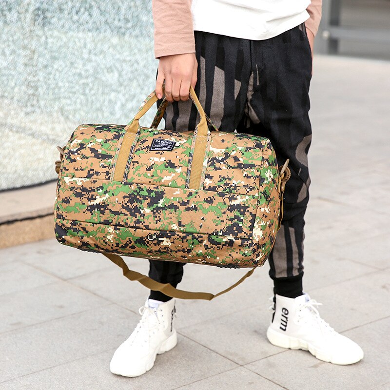 Sac de voyage à main grand Volume | Sac de Camouflage, sac de sport rétro