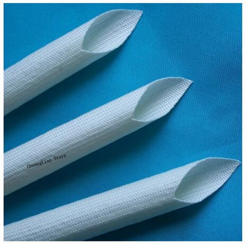 Dia 20m Fiberglass Tube HTG Cable Sleeve Soft Chemical Fiber Glass Wire Wrap Protector Insulation High Temperature Pipe 600Deg