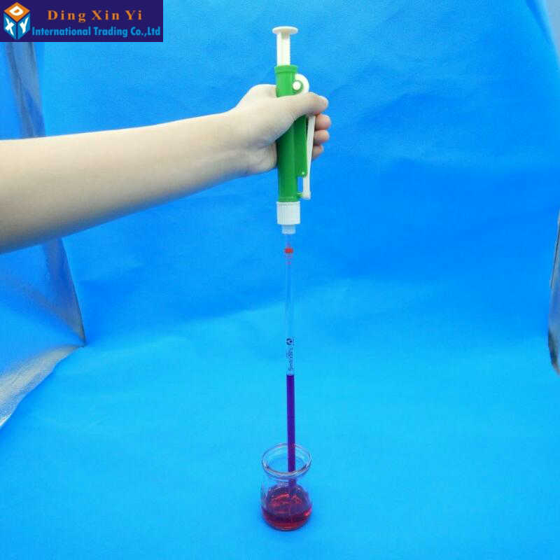 ! 1pcs manual pipette pipettor controller 2ml +5pcs 2ml glass graduated pipette