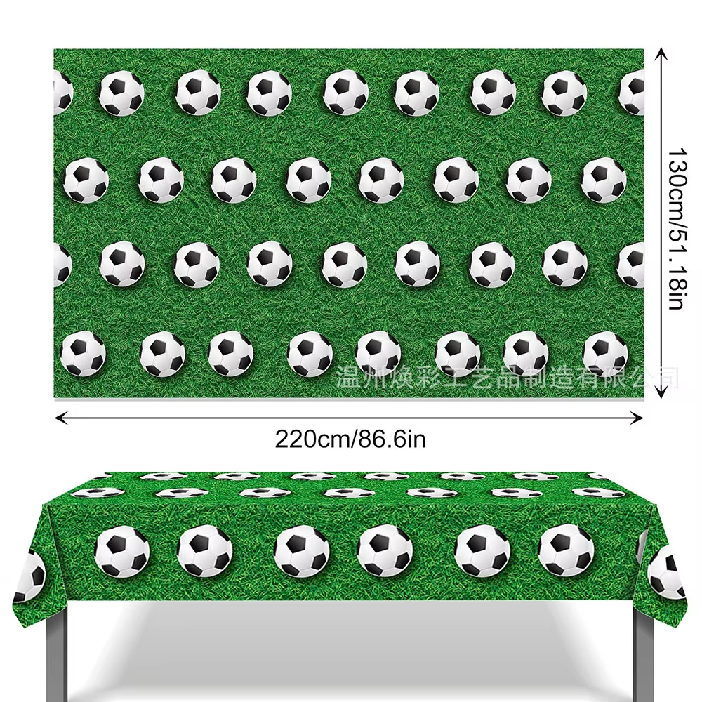 Voetbal Verjaardag Wegwerpservies Voetbal Papieren Borden Kopjes Servetten Tafelkleed Banner Sport Voetbal Thema Feestdecoratie: violet