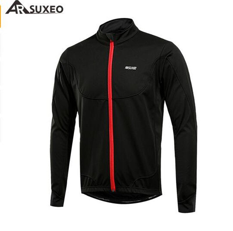 Arsuxeo fietsjack winter thermische warming-up fleece mtb fietsjack lichtgewicht winddicht waterdicht fietsjack