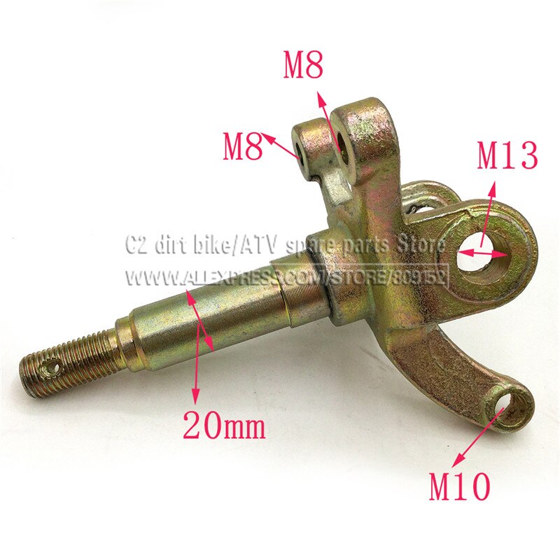1SET Steering Strut Knuckle Spindles with Drum brake Wheel Hubs Fit For China ATV 150cc 200cc 250cc Go Kart Buggy ATV Bike Parts