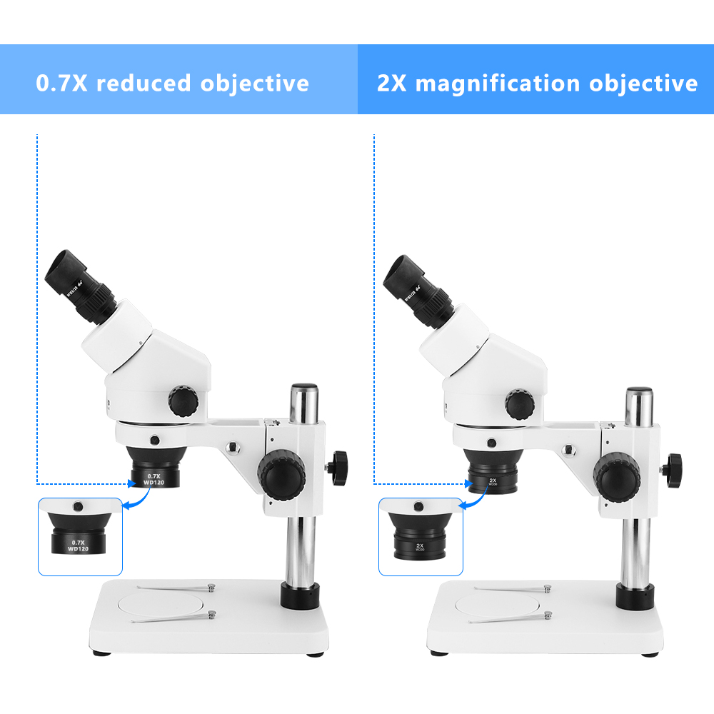 0,5X 0,7X 0,75X 1,5X 2,0X Schnittstellengröße 48MM Mikroskop-Objektiv ErhöHenne Sie sterben Vergrößerung Vergrößerung Staubfilter