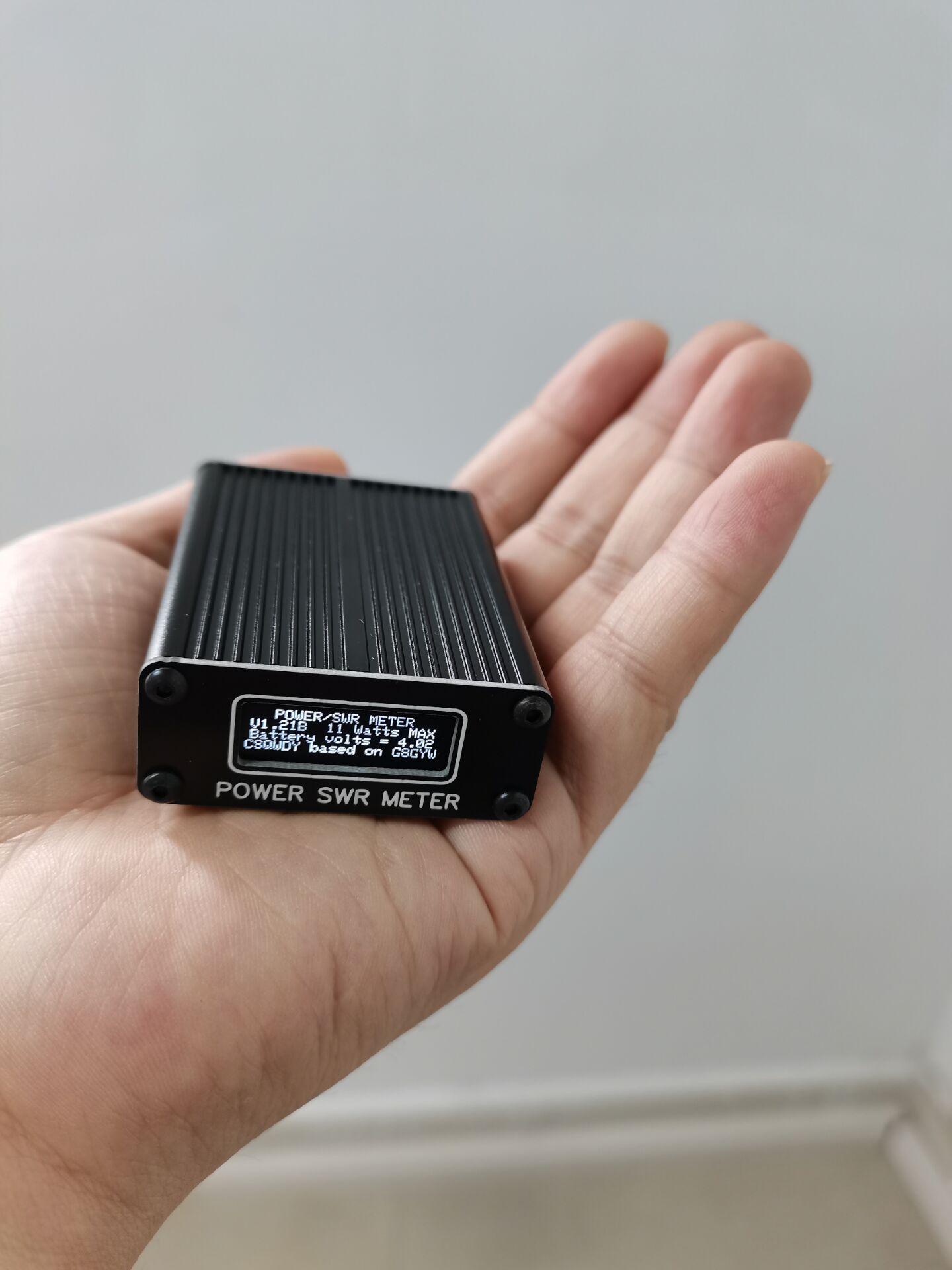 Open Source Mini QRP 1.6M-30Mhz SWR HF Short Wave Standing Wave Meter SWR Meter Power Meter + OLED + Battery Based on G8GYW