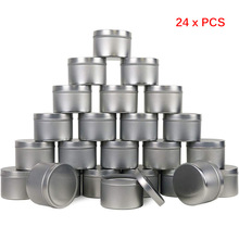 Kerzendosen aus metall, leere kerzengläser, behälter mit stülpdeckeln für sterben kerzenherstellung, partygeschenke, lebensmittel, gewürze, balsame, gele, aufbewahrung, 24-er- Pack